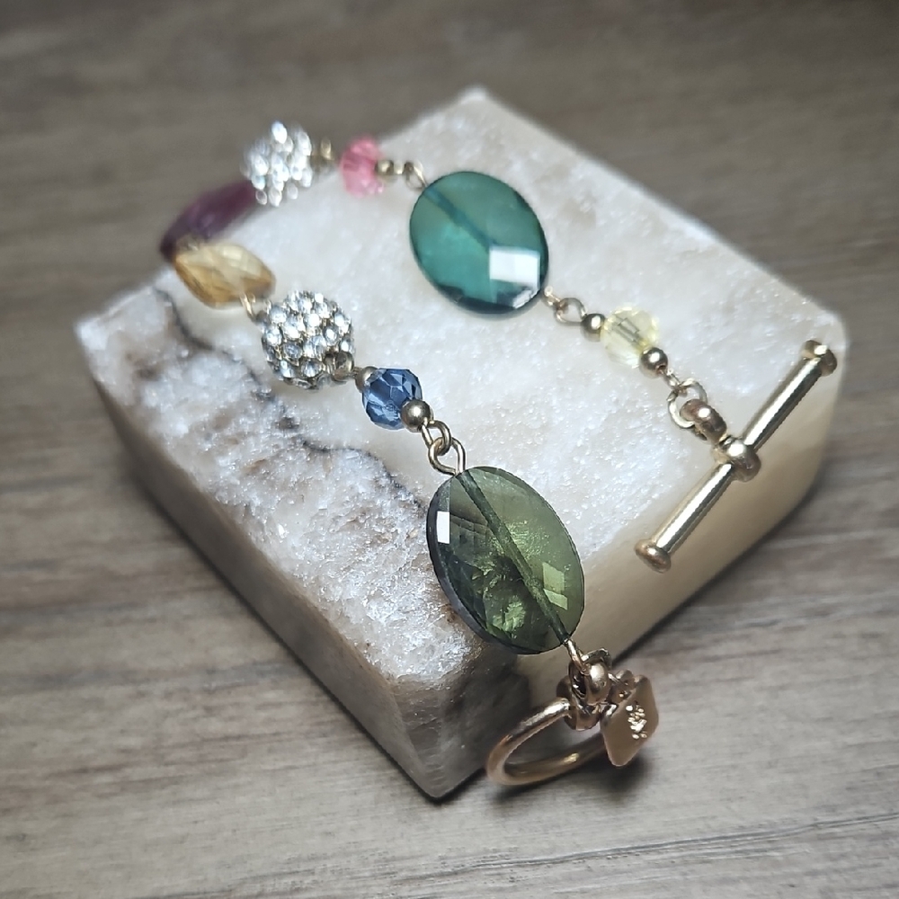 Elegant Multicolor Gemstone Bracelet